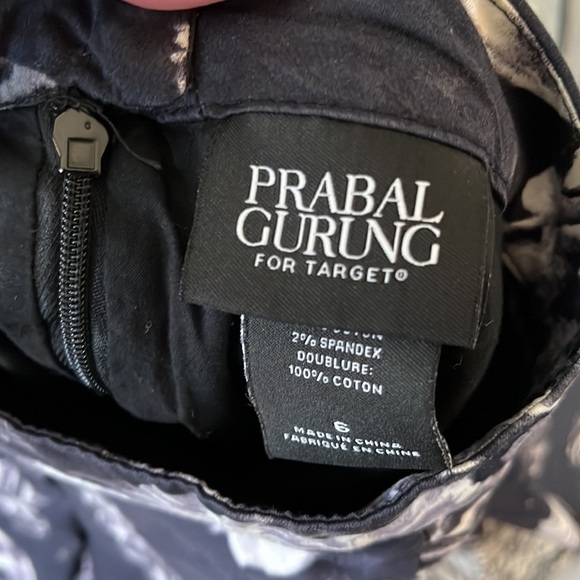 Prabal Gurung for Target Gray Navy Purple Floral A-line Circle Skater Midi Skirt - Picture 3 of 5